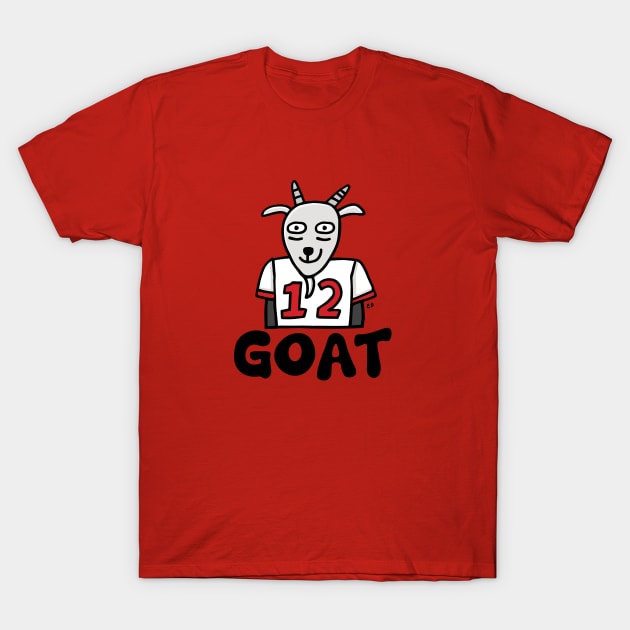 Super Bowl GOAT T-Shirt by Happy Sketchy